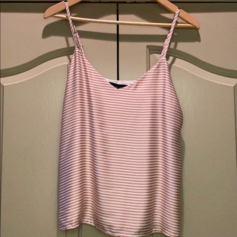 Pink/white stripe cami tank